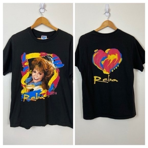 Vintage 90s Reba Country Music Graphic T-Shirt Concert Reba McEntire - Picture 1 of 8